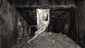 Naked Form Amid Ruins